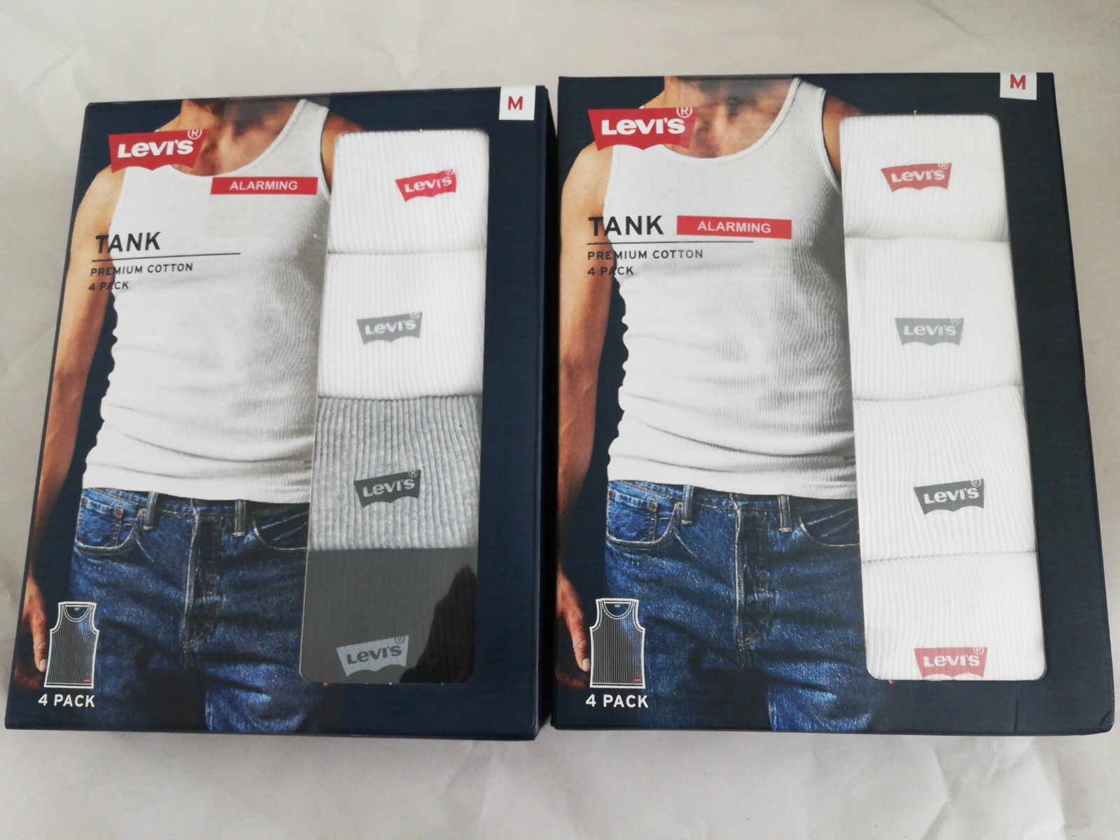 Levi’s Mens Ribbed Tank Top Shirt 4Pack/5Pack Premium Soft Cotton Various New