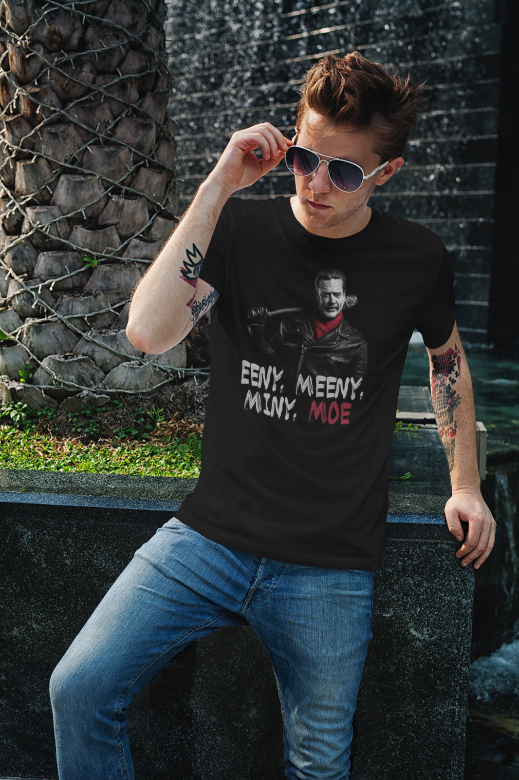 Negan The Walking Dead T-Shirt Unisex Cotton HBO Eeny Meeny Miny Moe Sizes New gallery