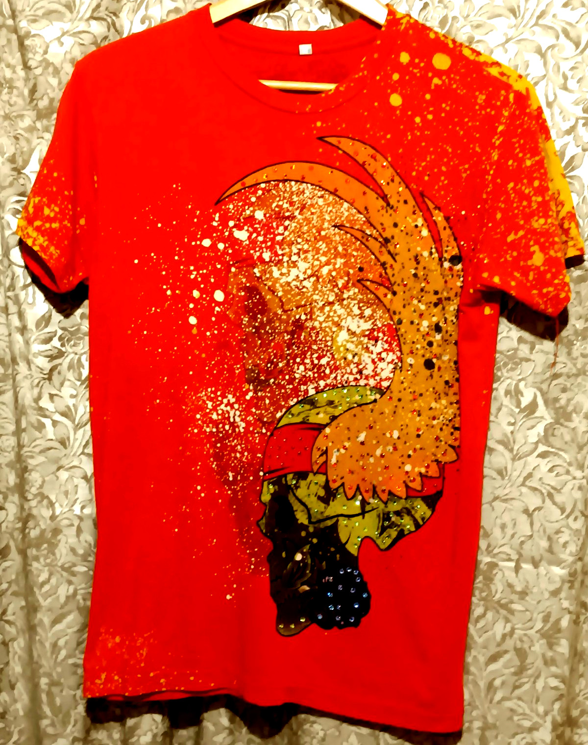 TWELVE SYMBOLS Men's T-shirt Size M - Skull & Beads Two Side gallery