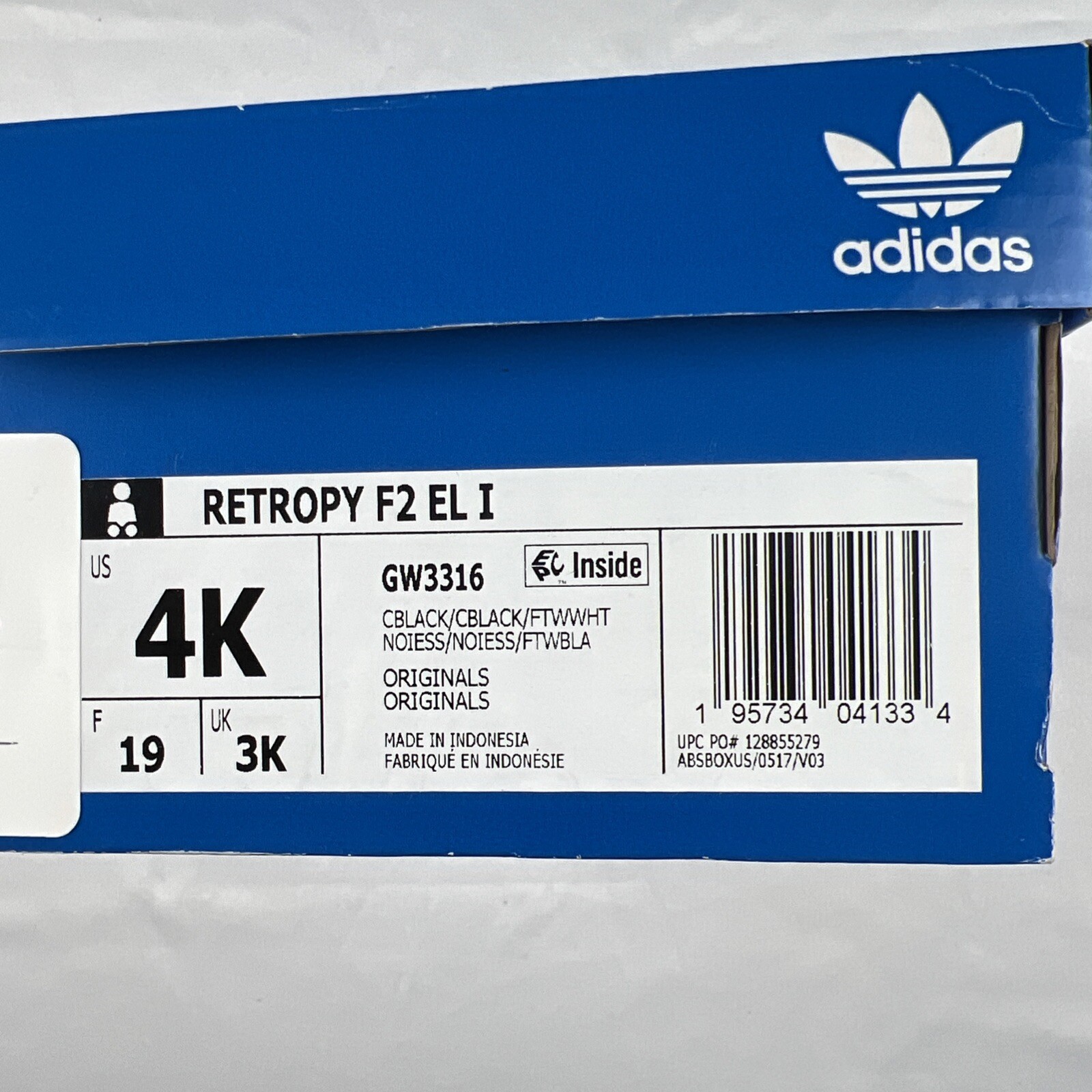 Adidas Retropy F2 EL I Size 4K
