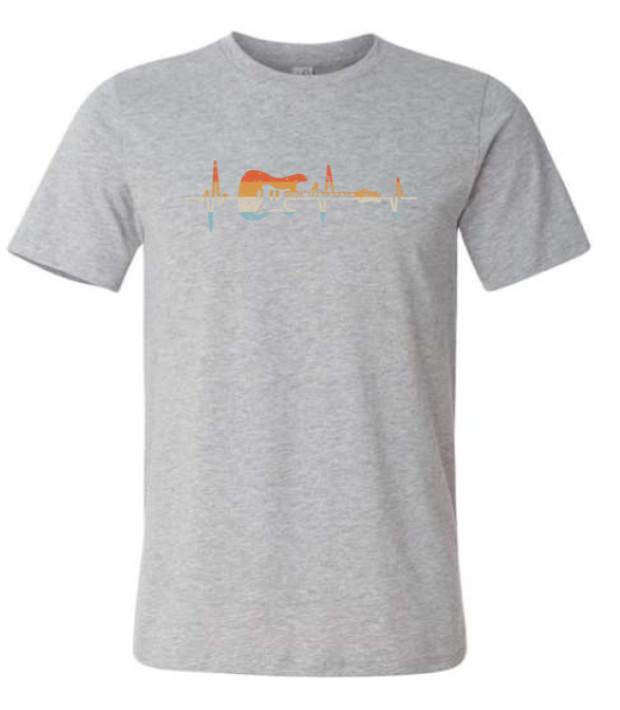 Guitar Heartbeat Rocker Tee - Choose Your Size & Color! gallery