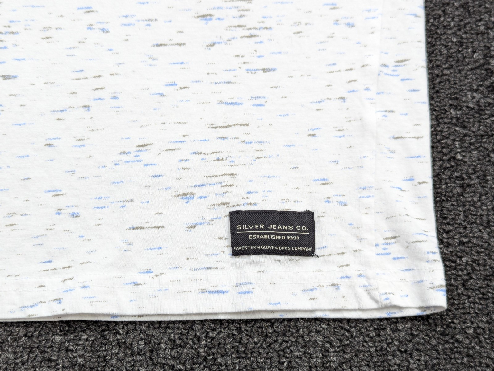 Silver Jeans Co Mens White & Blue Casual Short Sleeve Tshirt Size XL gallery