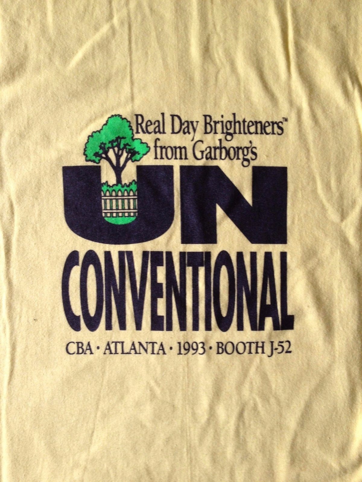 VTG. 90’S -UN CONVENTIONAL CBA-ATLANTA 1993-BOOTH J52-GRAPHIC T-SHIRT-XL-RARE