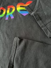 LGBTQ Pride Proud Equality Rainbow Spencer’s Graphic T Shirt Size Medium Black