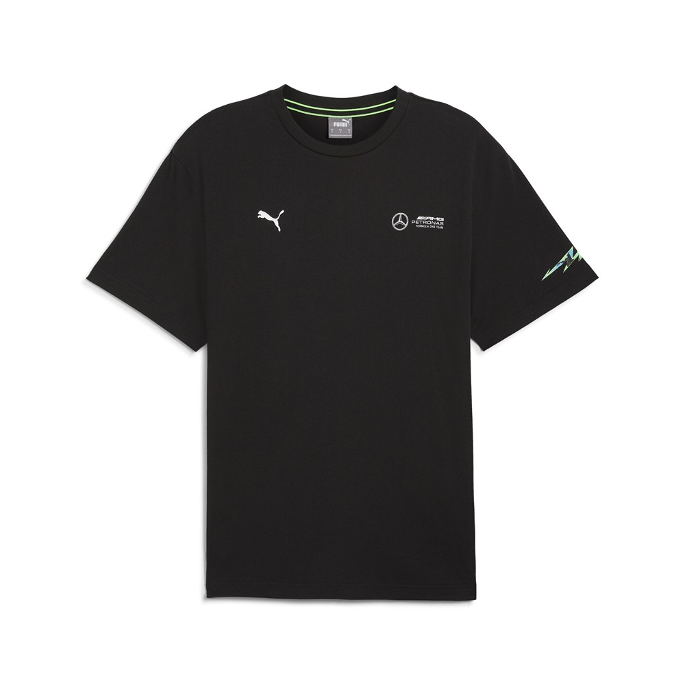 PUMA Mapf1 Neon Energy Graphic Crew Neck Short Sleeve T-Shirt Mens Black Casual gallery