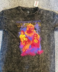 WWE Wrestlemania Men’s T-Shirt XL Ultimate Warrior Bret Hart Jake the Snake