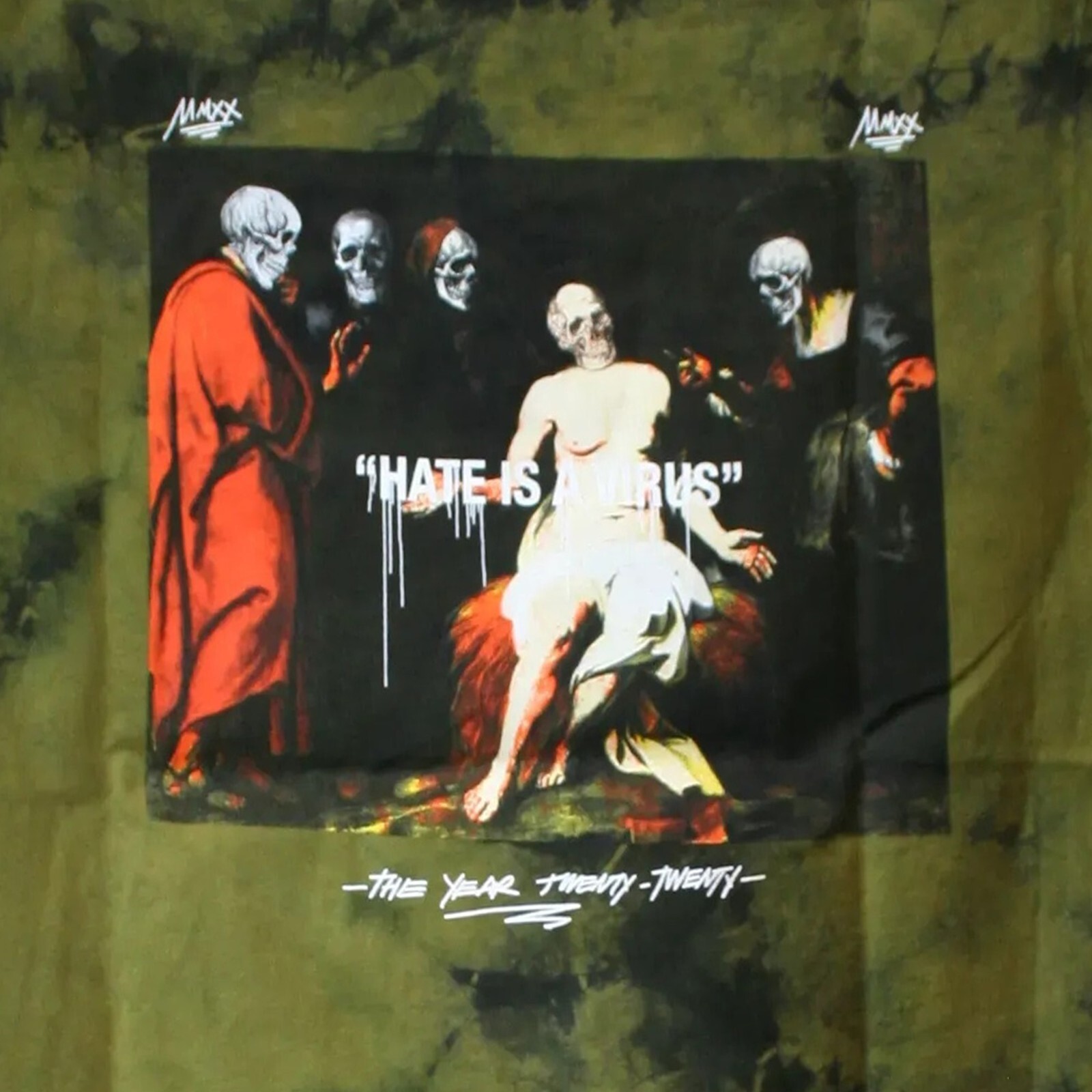 Hate Is A Virus Men's Graphic Print Multi-Color T-Shirt - NWT gallery