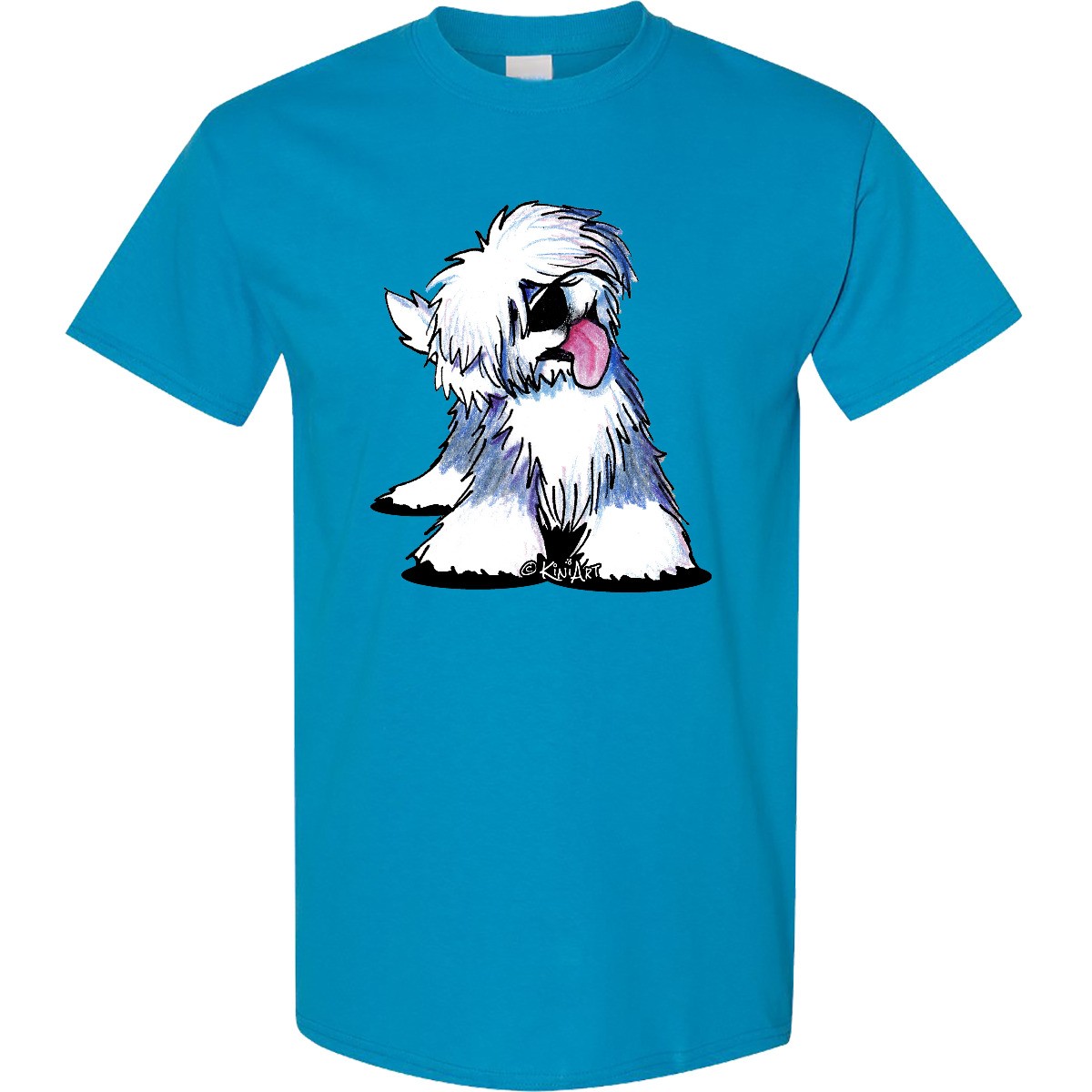 Inktastic Old English Sheepdog T-Shirt - KiniArt Oes Sheepdogs Dog Dogs Cartoon gallery
