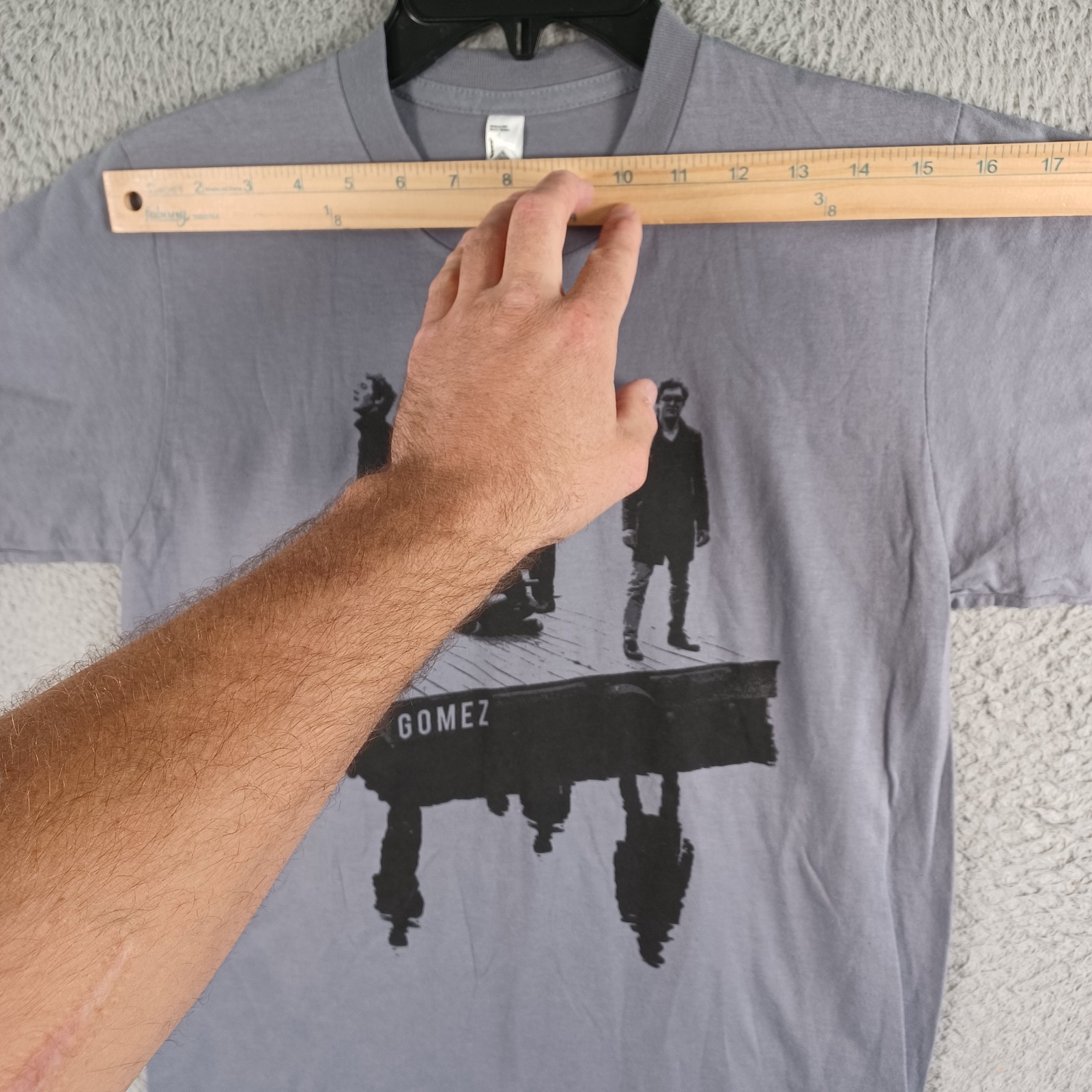 American Apparel Mens Gray T-Shirt Size Small Gomez Crew Neck Short Sleeve Soft gallery