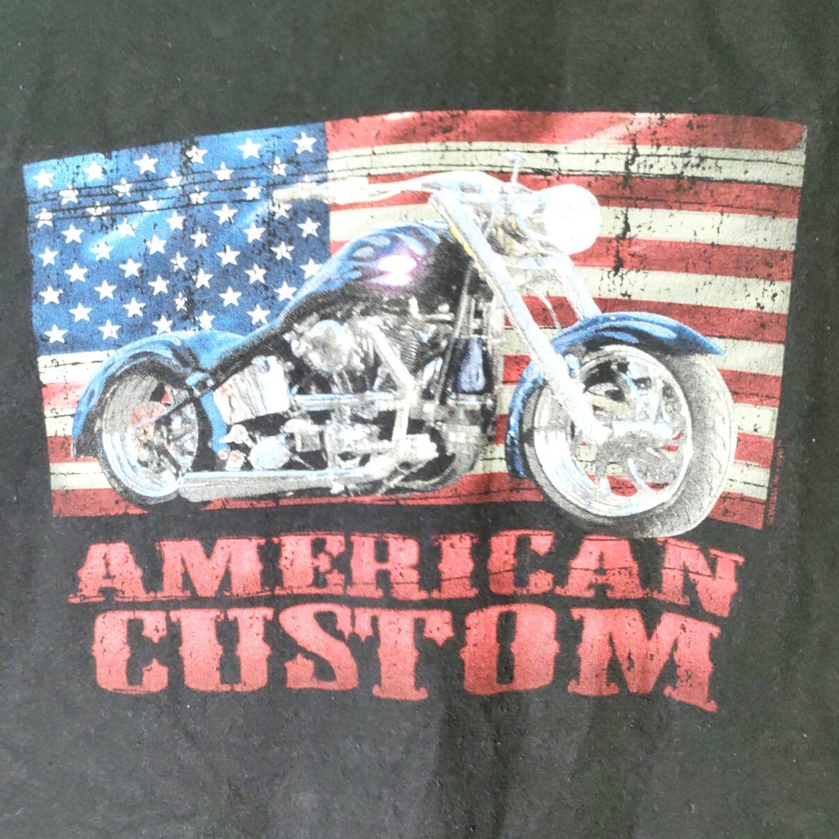 Sonoma Biker Motorcycle USA American Custom T-shirt Mens XXL Blue Red White gallery
