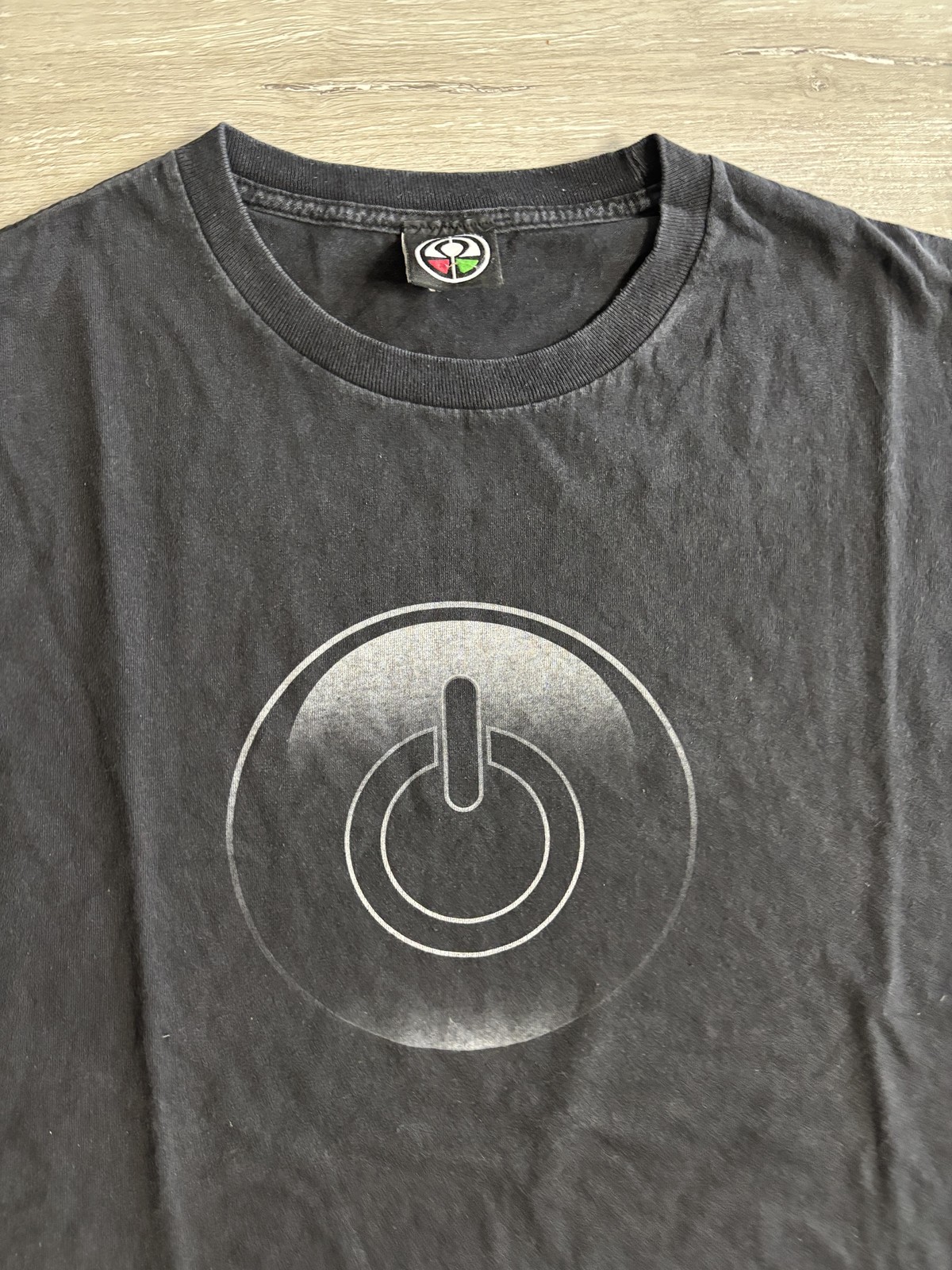 Aunkh Shirt Mens XL Black Power Button Logo Graphic Tee T-Shirt Technology gallery