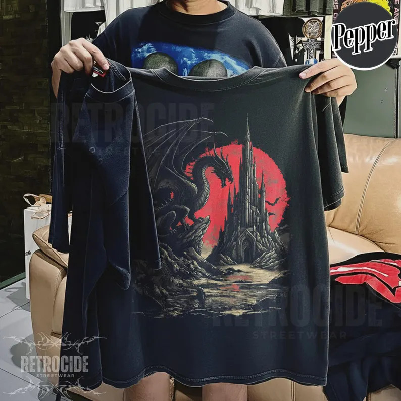 Dragon Medieval Comfort Tee Shirt Fantasy Graphic Men Women Unisex Gift gallery