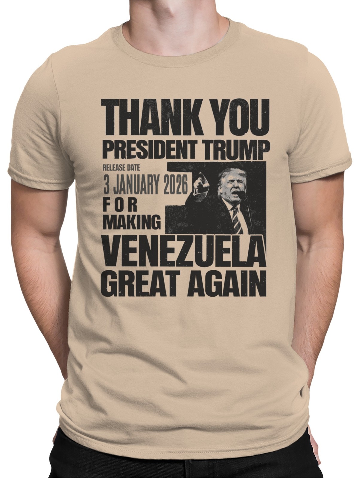 Thank You Trump Venezuela 2026 Men's T-shirt gallery