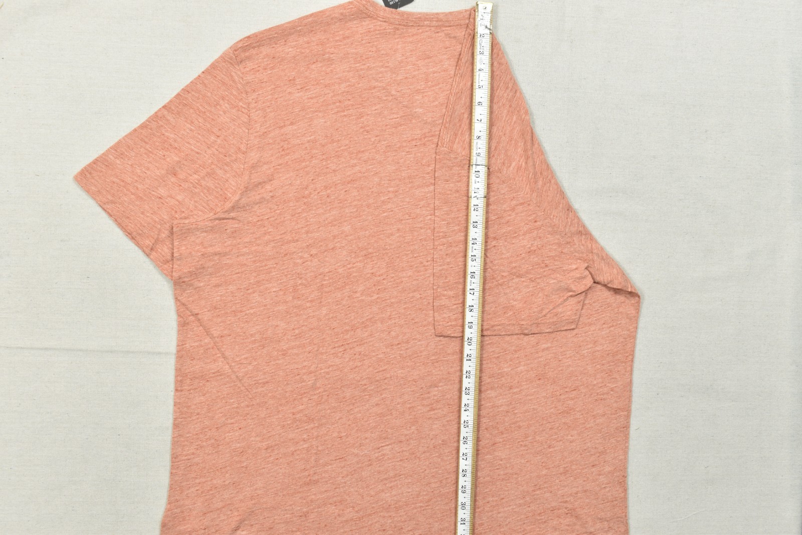 Lucky Brand Men's T Shirt V Neck Short Sleeve Orange Linen Blend Size 3XLT NEW gallery