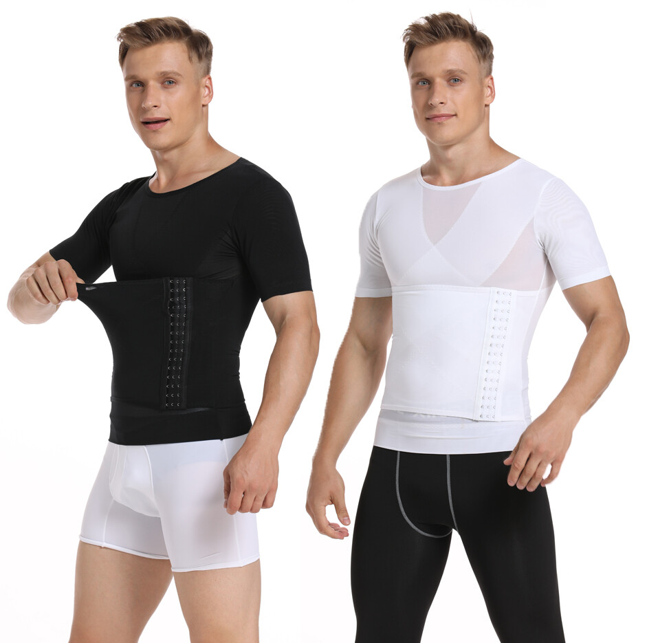 Men's Slimming Body Shaper Vest T-Shirt Compression Tank Tummy Control Shapewear gallery