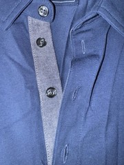 Express Mens Moisture Wicking Short Sleeve Stretch Polo Shirt XL Blue 95% Cotton