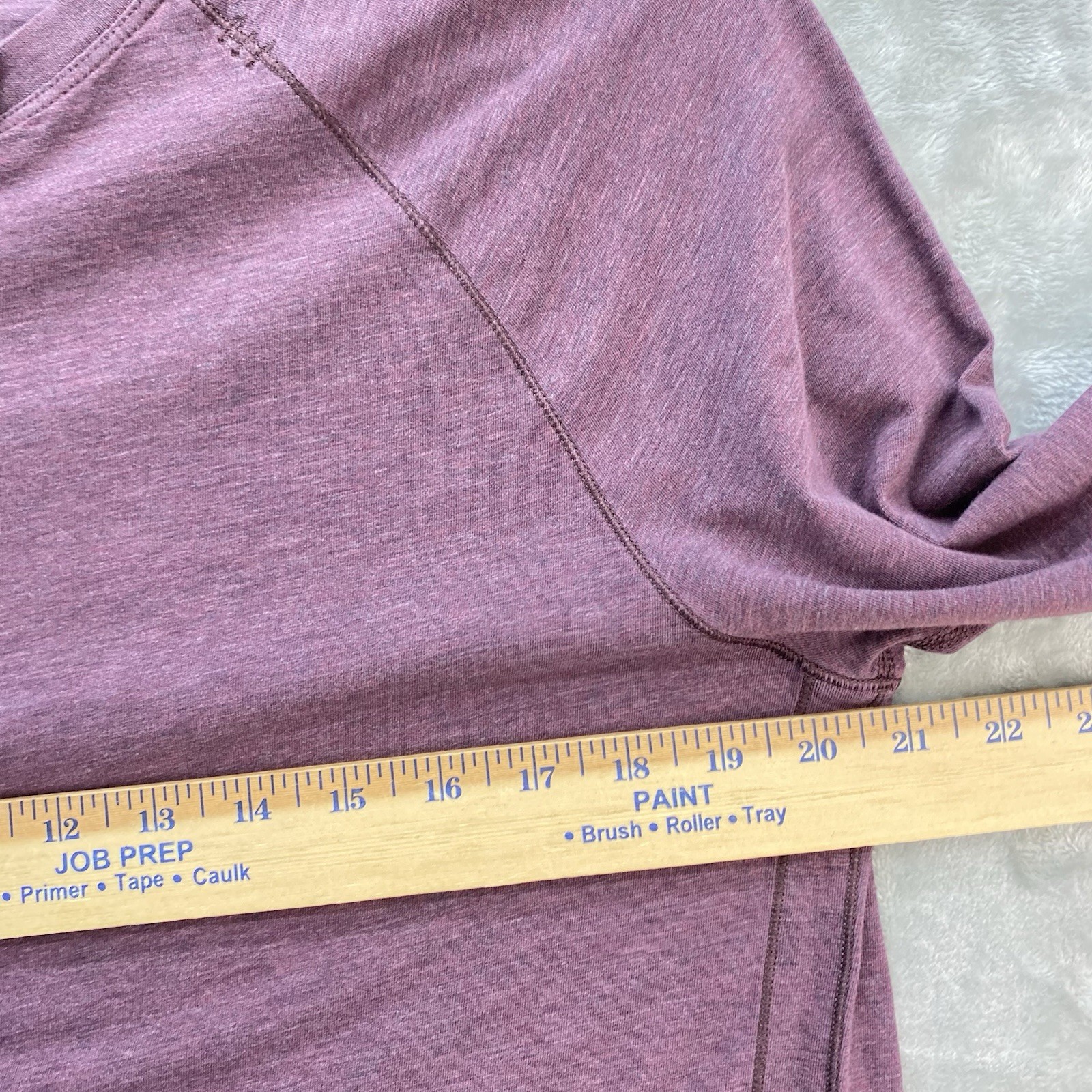 Lululemon Shirt Men m-L Bodhi Long Sleeve Split Neck Raglan Sleeve Heathered gallery