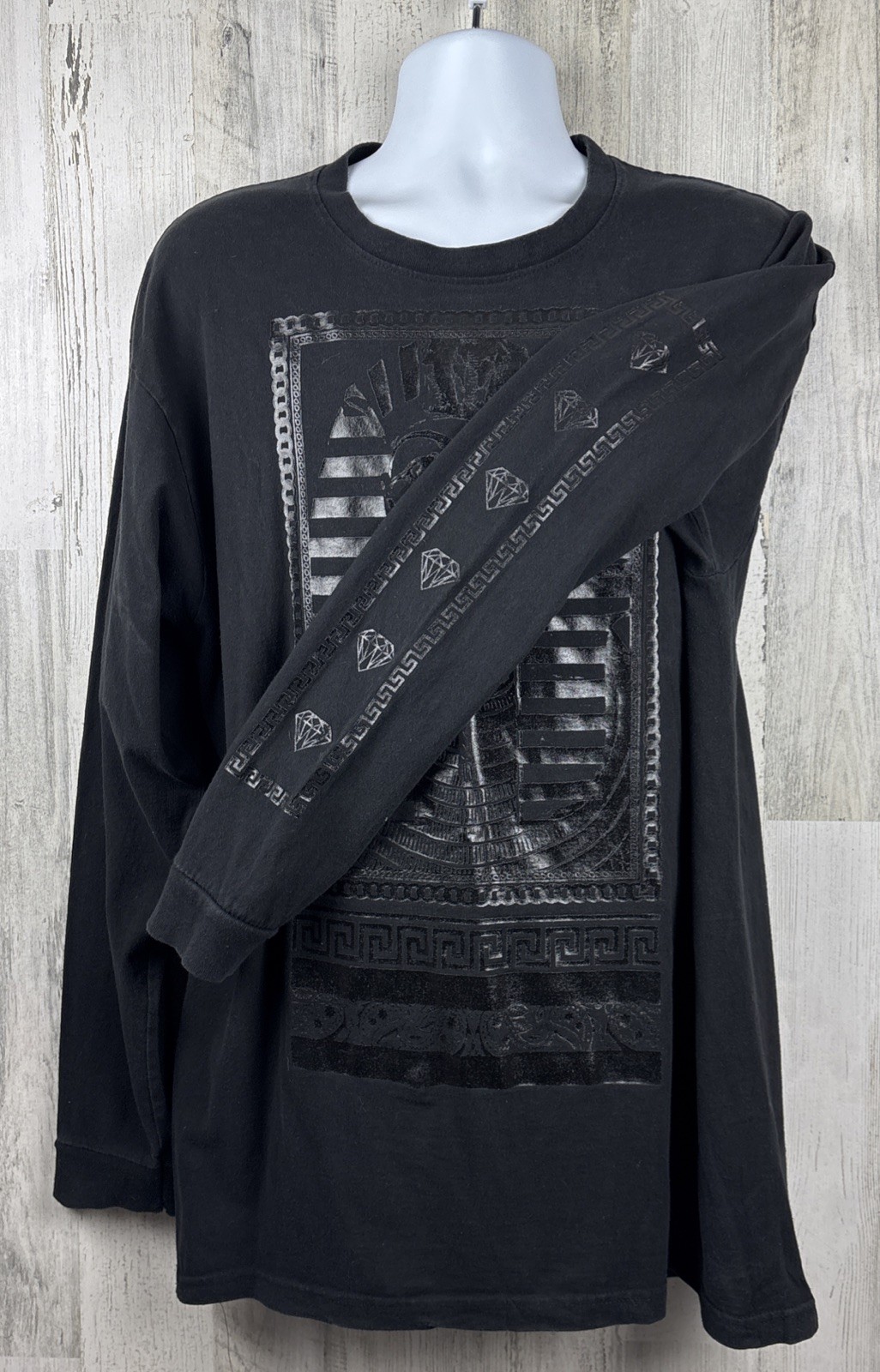 Ancient Egyptian Pyramid Pharaoh Glossy Graphic Long-Sleeve T-Shirt XL (23”x31”) gallery