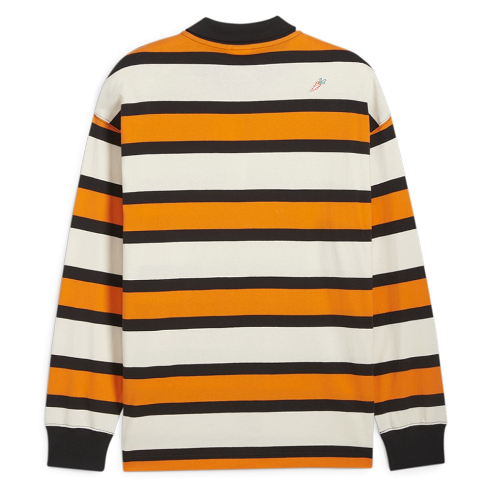 PUMA Carrots X Collared Long Sleeve Pullover Shirt Mens Orange, White Casual Top gallery
