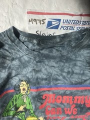 Steven Rhodes Mommy Doberman Can We Keep Him Graphic Tie Dye Black T-Shirt Men M