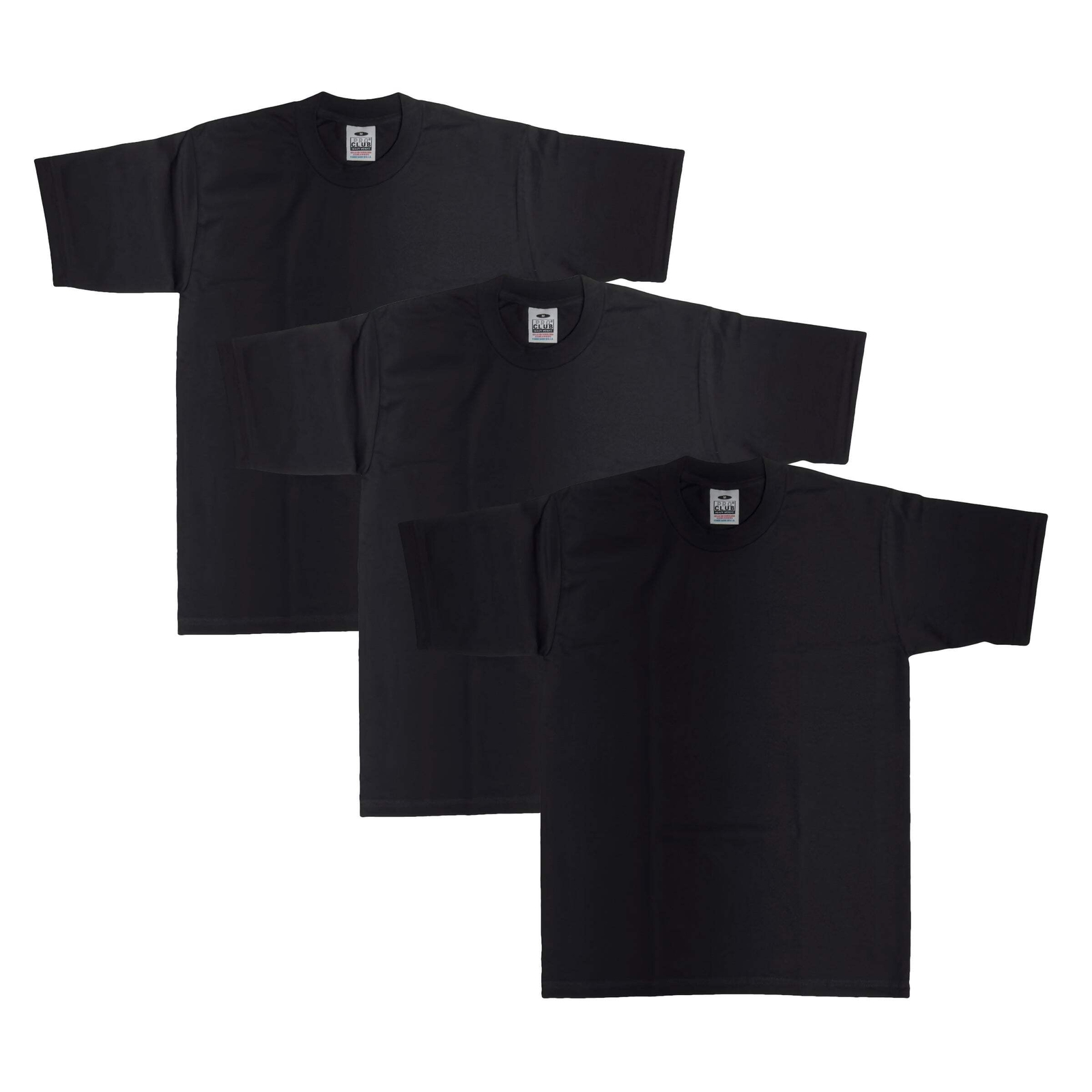 3-Pack Pro Club Men's Heavyweight Cotton Short Sleeve Crew Neck T-Shirt gallery
