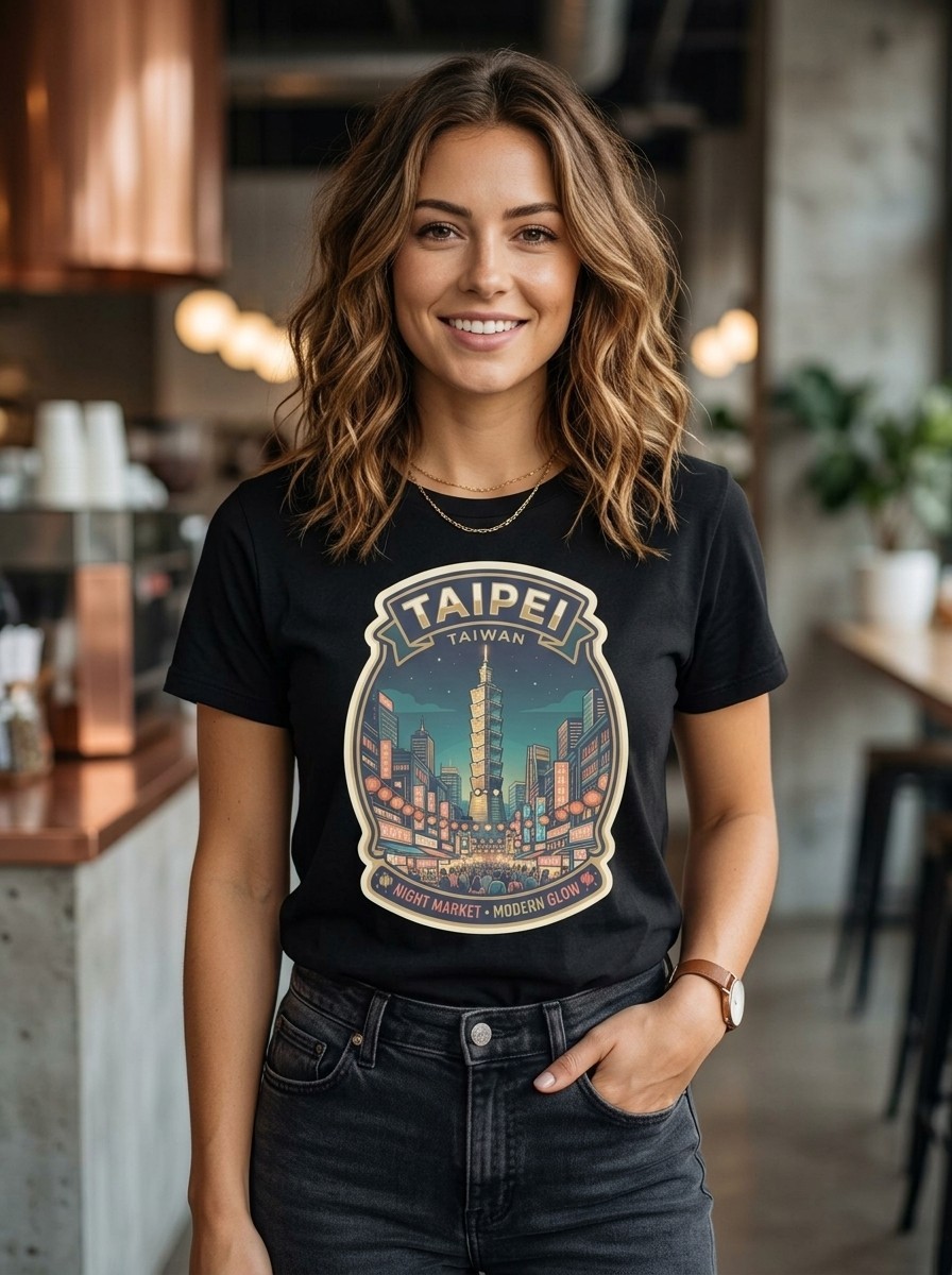 Taipei Taiwan Night Market Graphic T-Shirt Unisex Travel Tee gallery