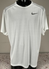 Nike Running Miler Dri Fit Short Sleeve Shirt XL White