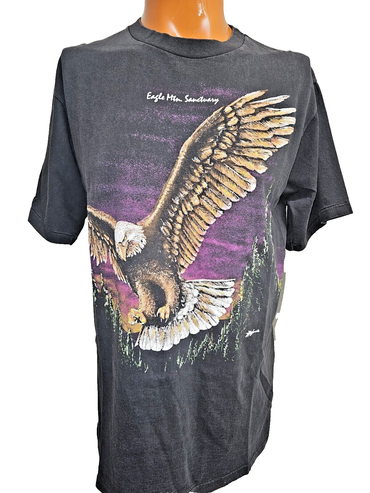 B5 VTG T-Shirt Size L Hazelwood Premium Double Sided Eagle Mountain Sanctuary