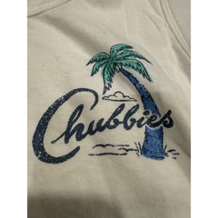 Chubbies Tank Top Mens Small White Tiger Tailgate Duo Graphic Palm Tree NWT