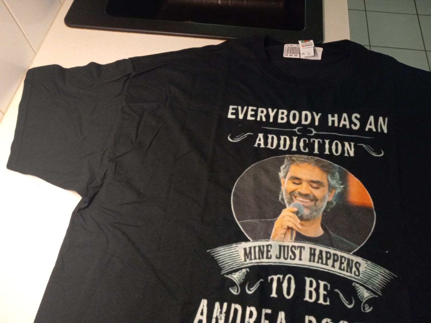 Everybody Has An Addiction Mine Just Happens To Be Andrea Bocelli 3XL T Shirt gallery