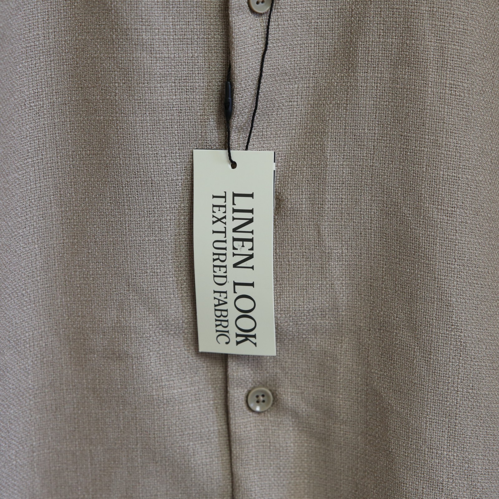 Zuma Beach Club Textured Fabric Men’s Shirt Size XL Tan Beige Linen Look NEW NWT gallery