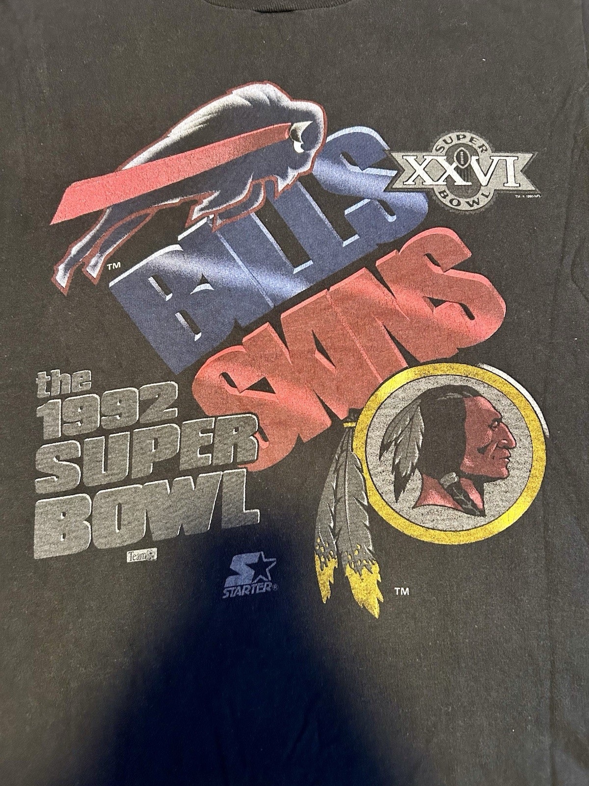 Vintage Buffalo Bills 1992 Super Bowl Starter Football TShirt Size Large gallery