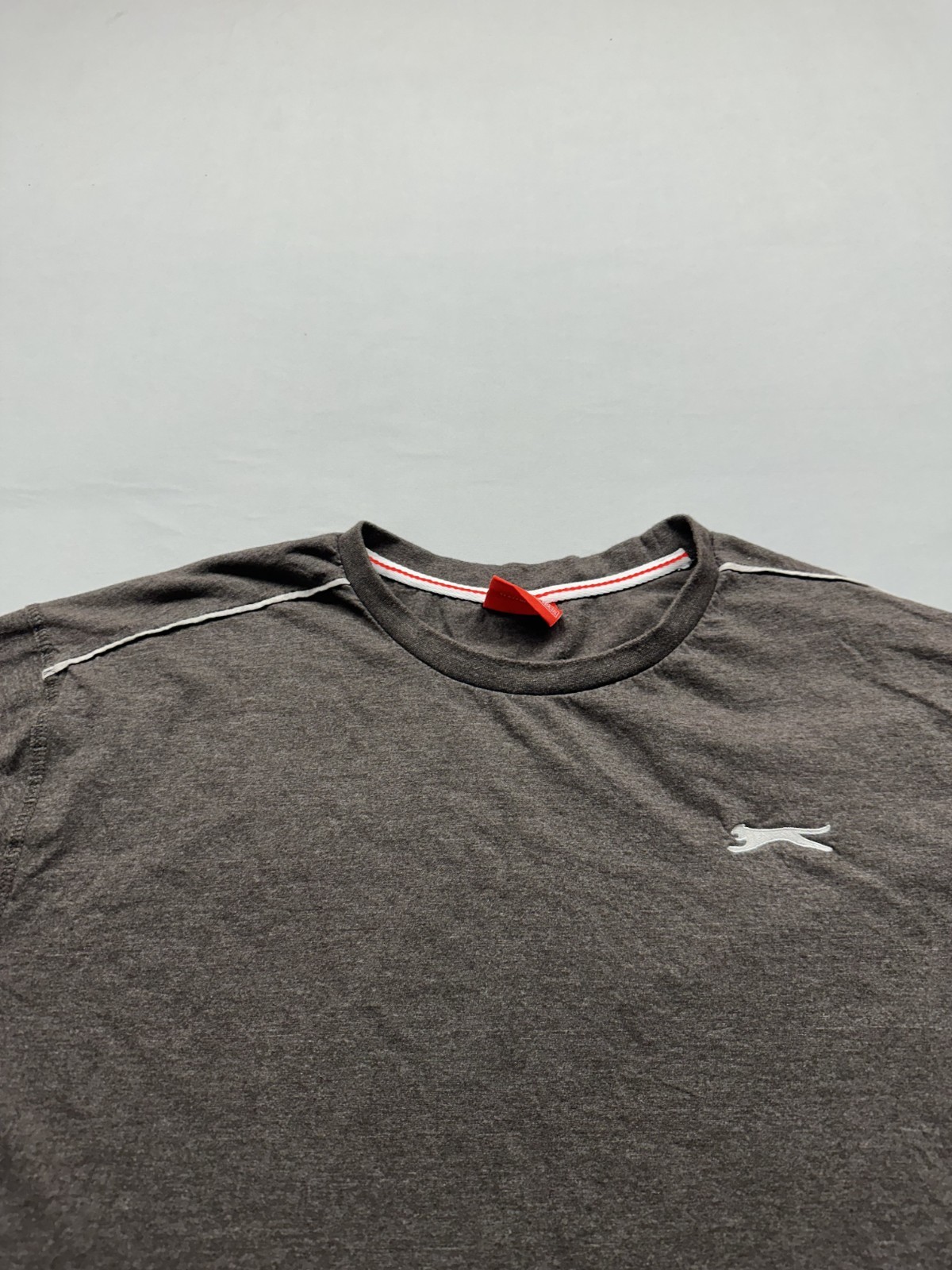 Slazenger Short Sleeve Gray Men's T-Shirt, Size 2XL, Embroidered Logo. gallery