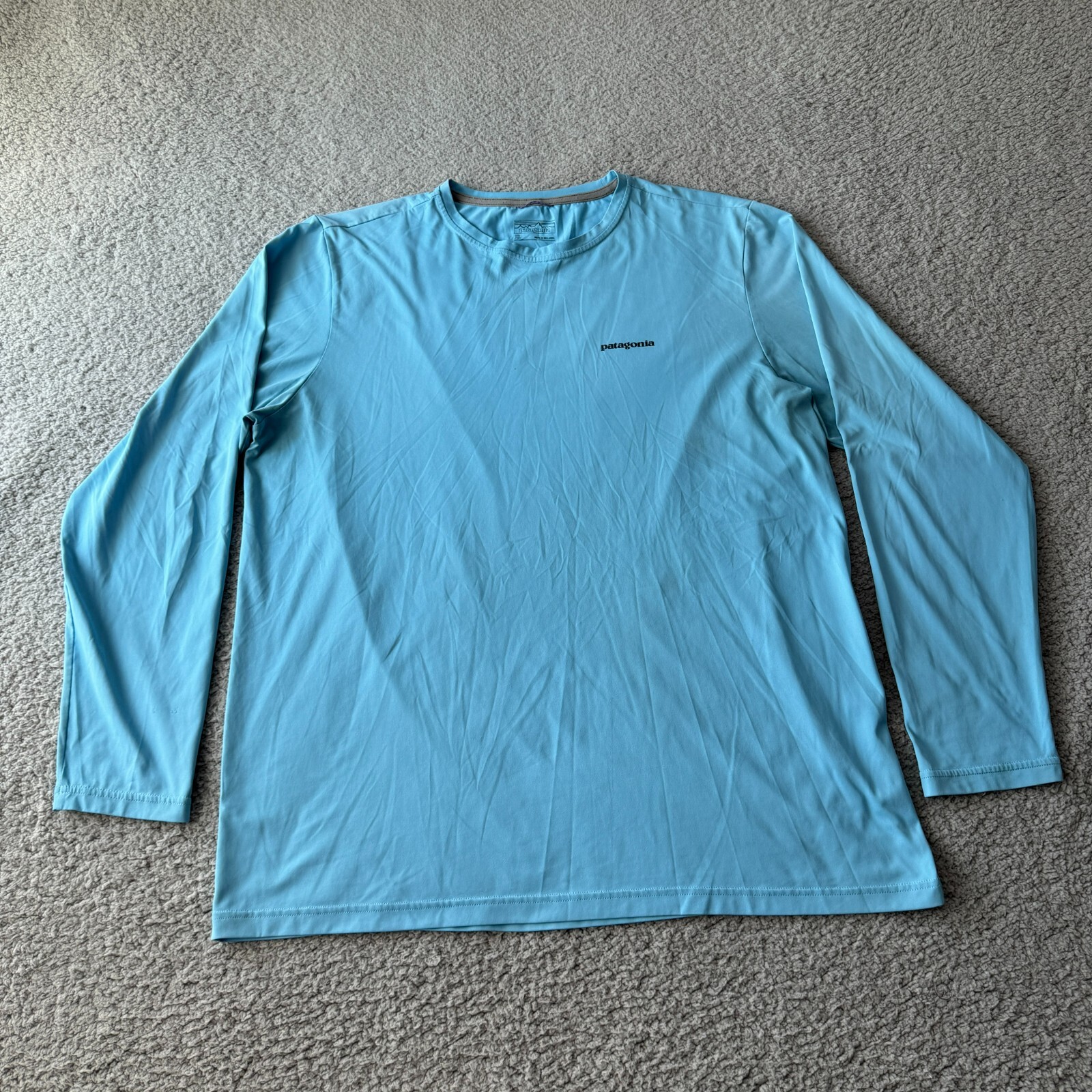 Patagonia T Shirt Mens Extra Large Blue Long Sleeves Swim Beach Summer Outdoor