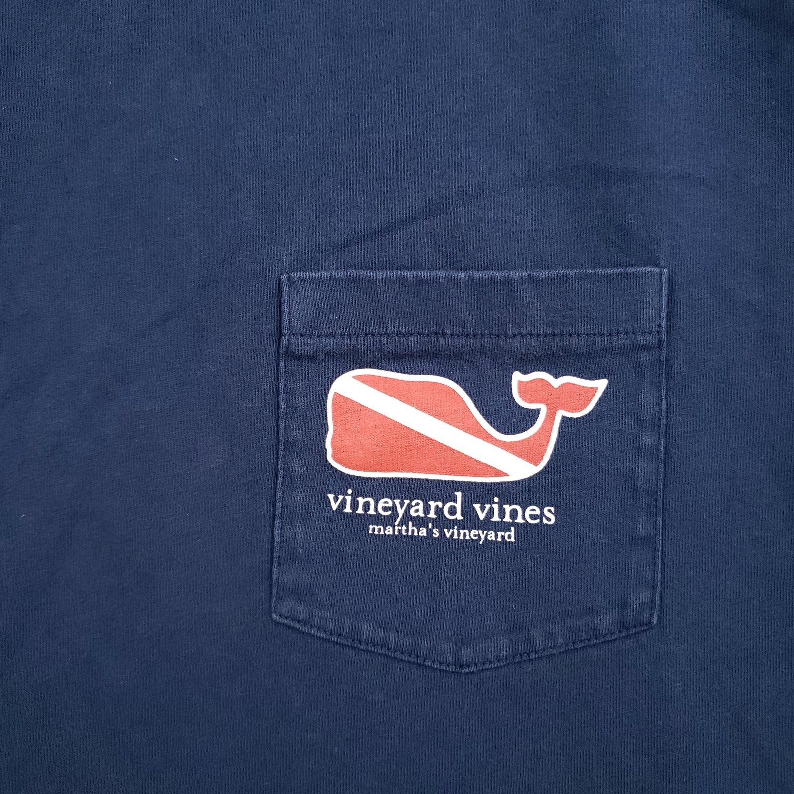 Vineyard Vines T Shirt Mens L Large Blue Pullover Short Sleeve Crew Neck Diver gallery