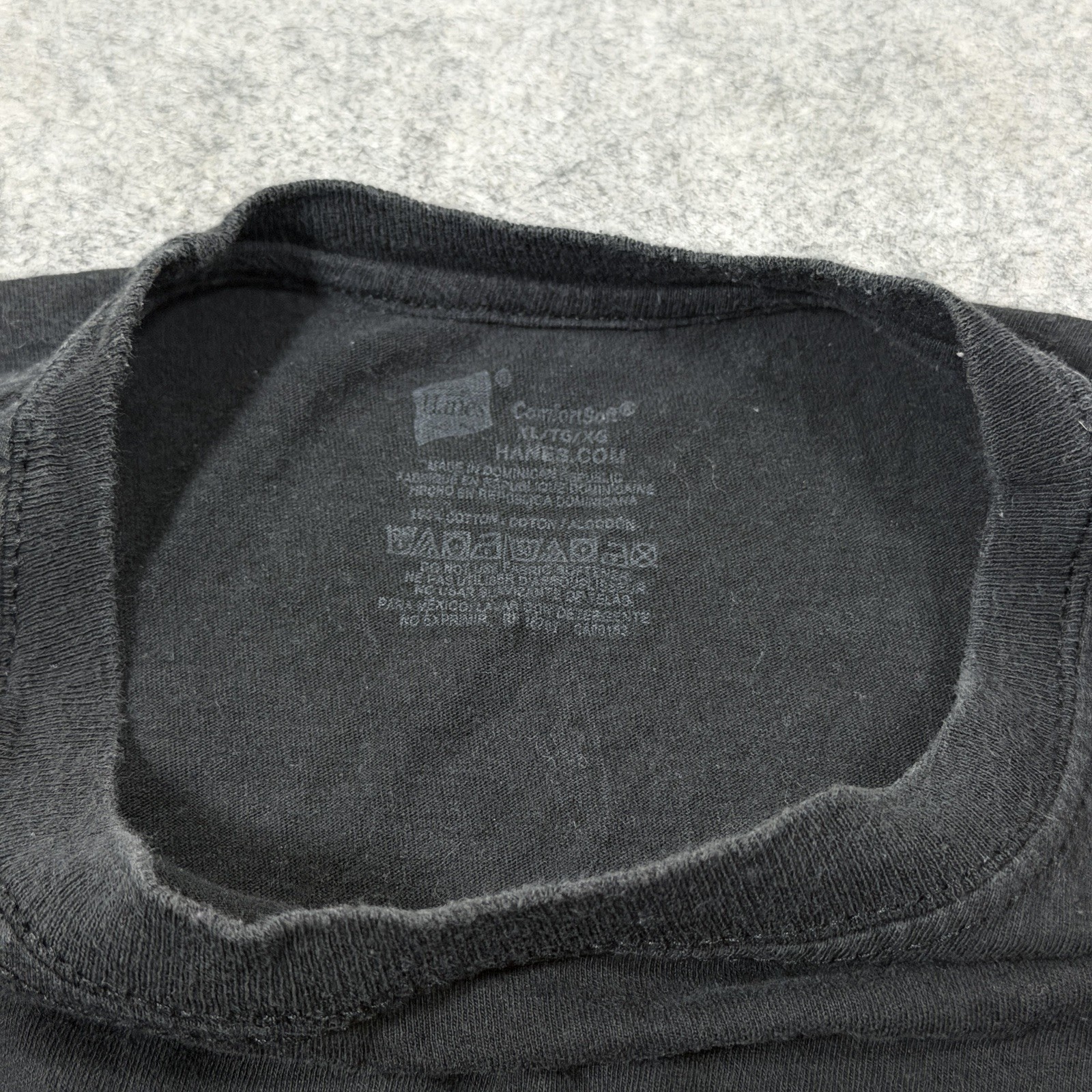 Hanes ComfortSoft Short Sleeve Casual T-shirts Size XL Black 100% Cotton Made gallery