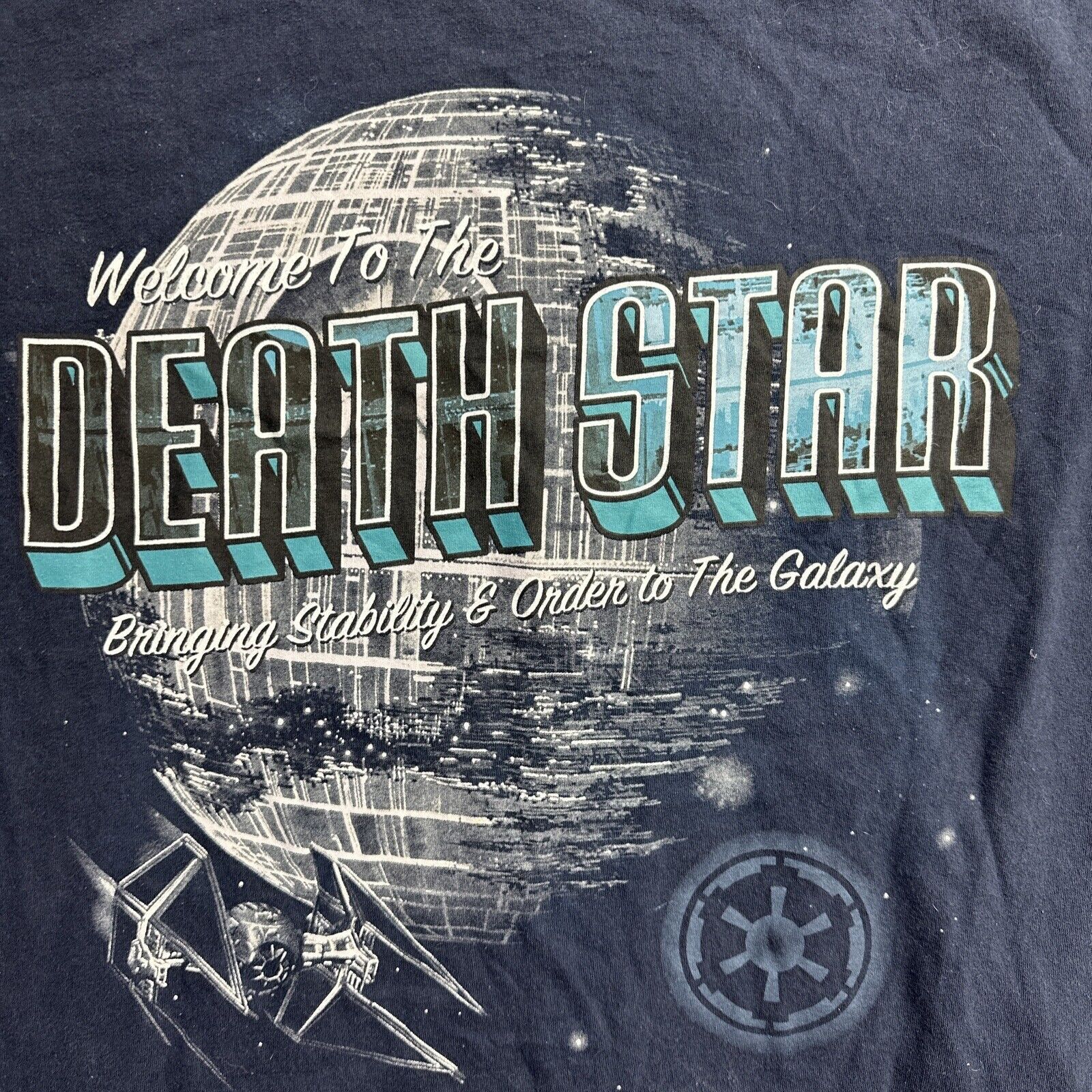 Welcome to The Death Star Star Wars T-Shirt Mens Size 2XL Stability Order Galaxy gallery