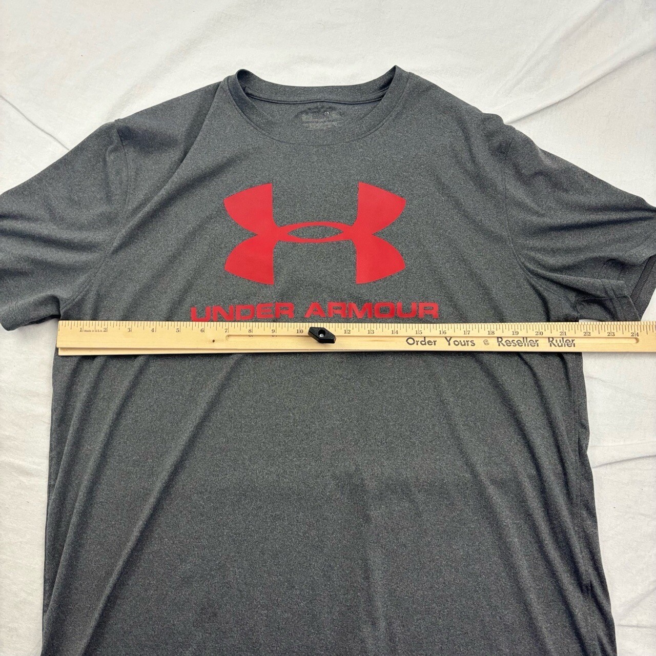 Under Armour Unisex Casual T-Shirt Charcoal Short Sleeve Large gallery