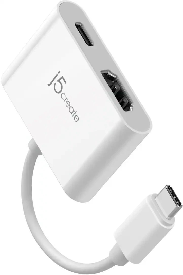 j5create USB-C to 4K HDMI Adapter with Power Delivery – White