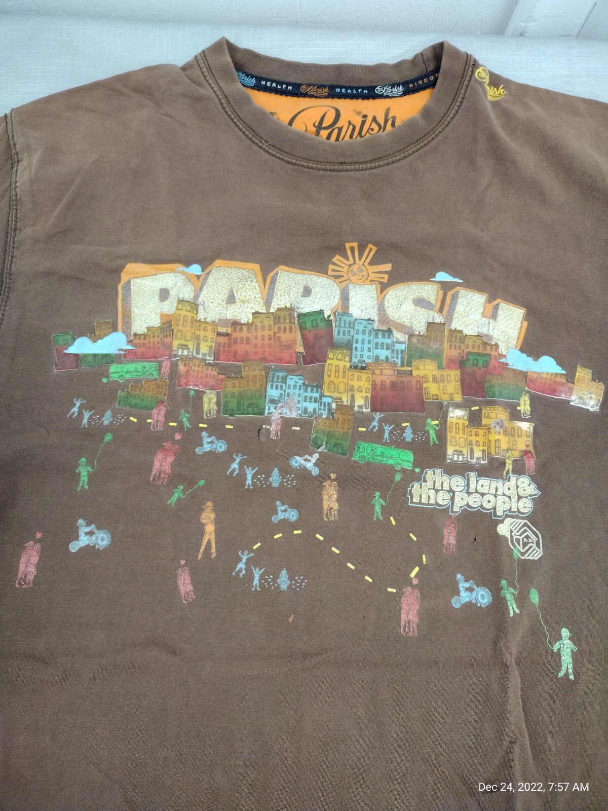 Vintage Parish Nation T-shirt The Land And The People Mens Size XL.