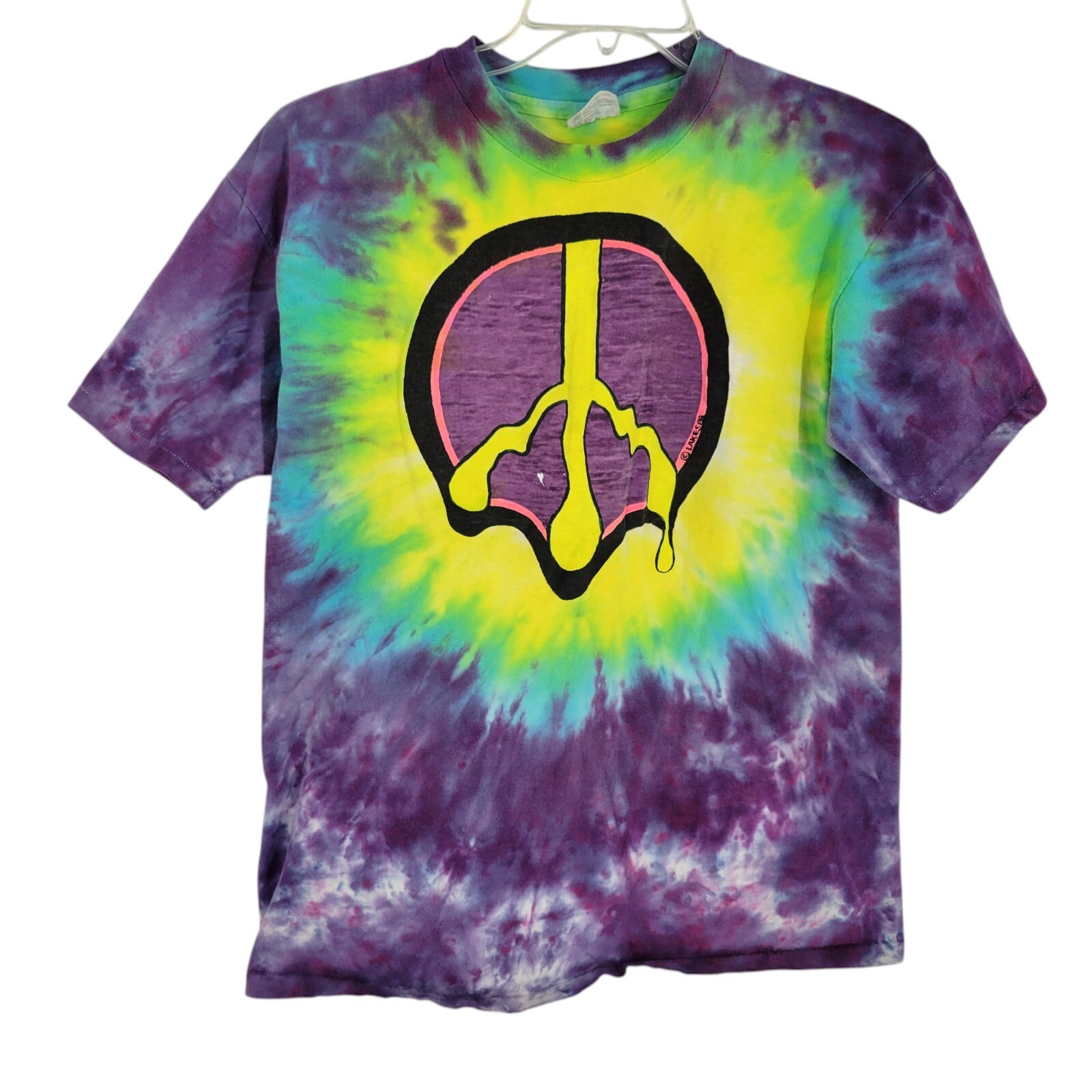 Hanes Beefy-T® Tie Dye Peace Save the whales T-Shirt lakes 88 single stitch gallery