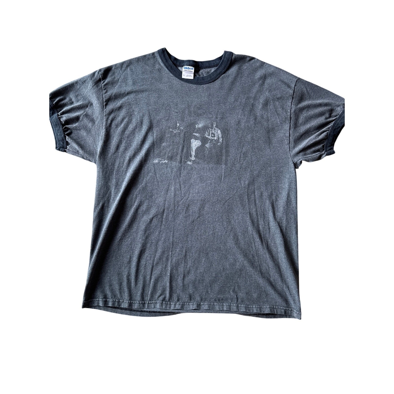Vintage Genesis Turn it on Again Heather Graphite Black XL Ringer Band Tee gallery