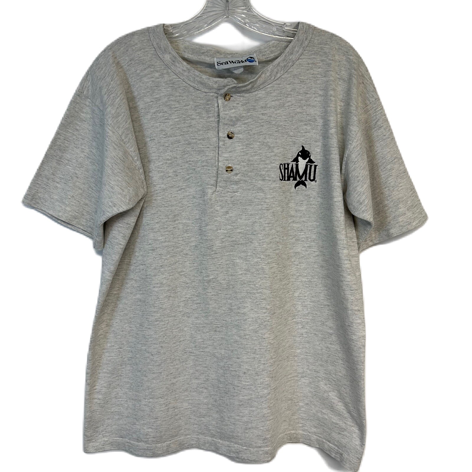 Vtg Sea World Mens Shirt L Embroidered 90s Shamu Orca Whale Nostalgic Theme Park gallery
