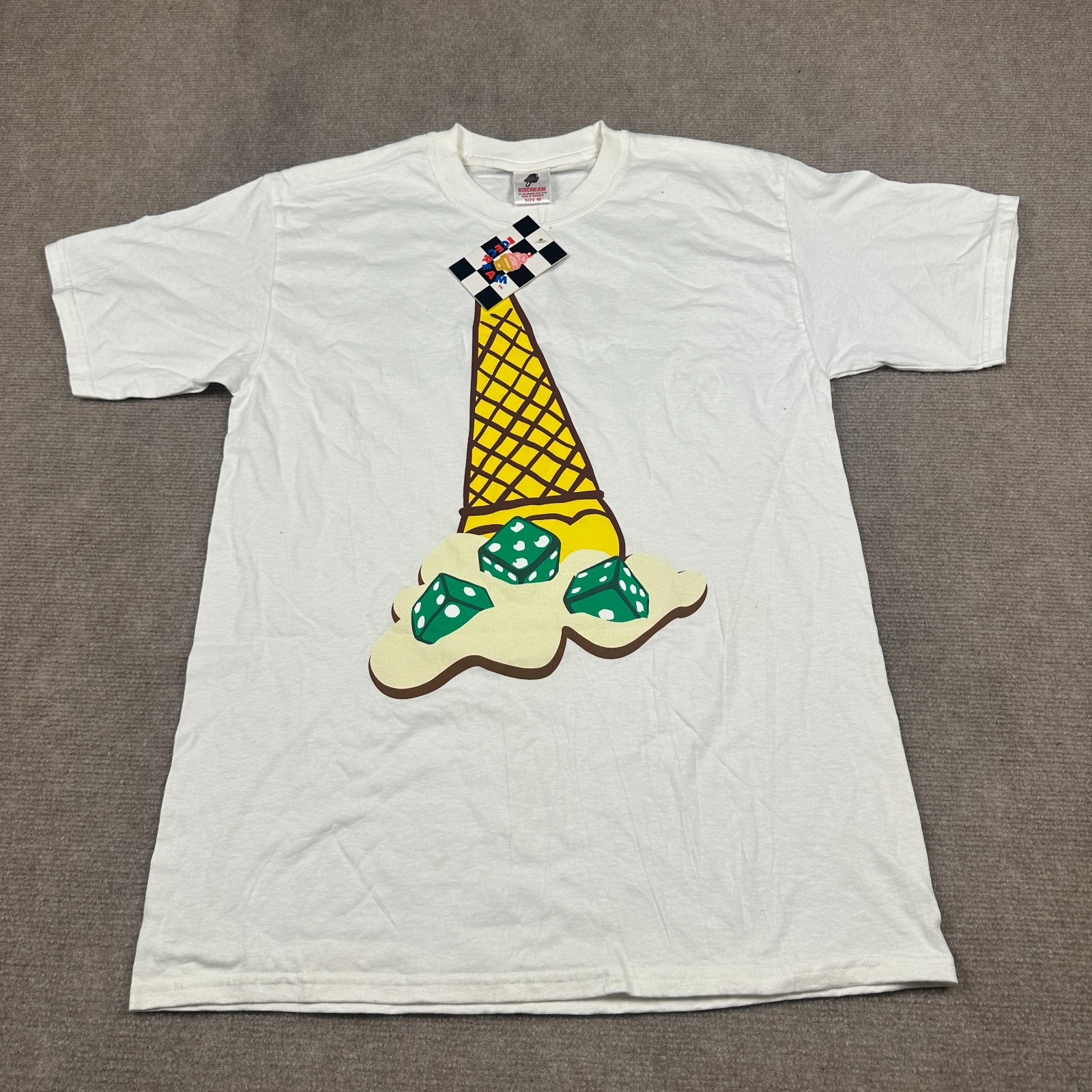 Vintage NWT Icecream BBC Mens Medium Dice Cone T Shirt Y2K Dead Stock Skate Hip gallery