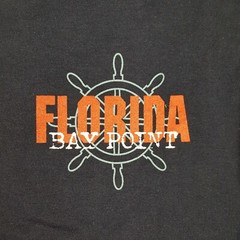 Vintage Bay Point Florida Nautical Outfitters Men’s M Navy Boat T Shirt Preppy