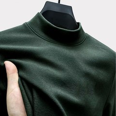 Casual Mock Neck Sweater For Men Half Turtleneck Knit Pullover For Daily Wear