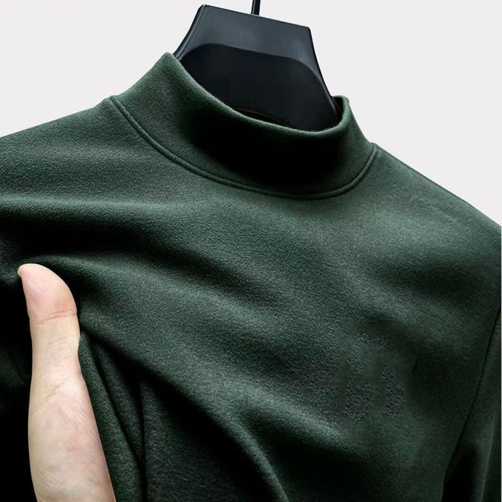 Casual Mock Neck Sweater For Men Half Turtleneck Knit Pullover For Daily Wear gallery