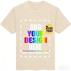 Personalized Custom T-Shirt Double Sided Print Your Design Text Logo Photo Gift