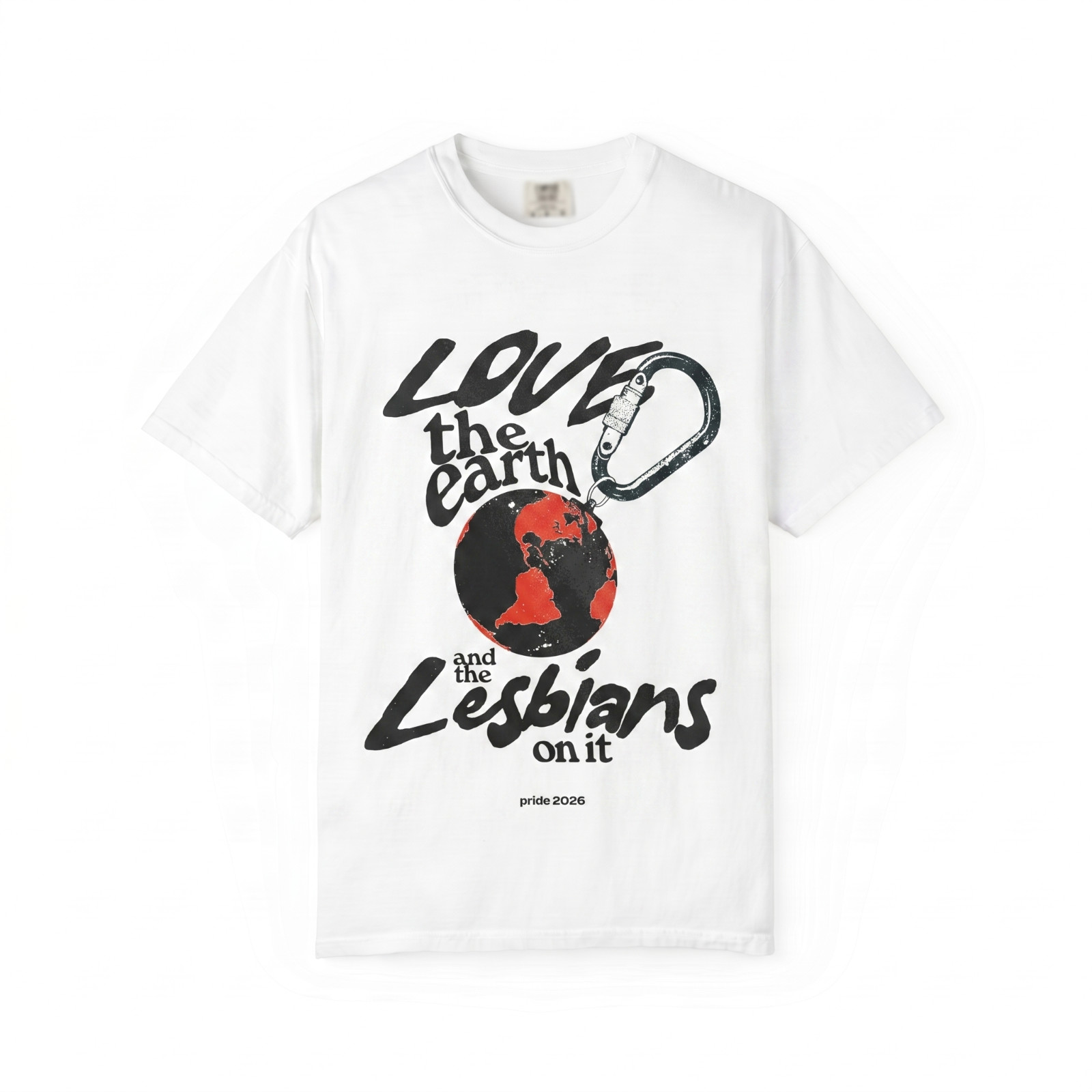 Love The Earth Lesbians Vintage WLW 90s Queer Pride Graphic Gift Unisex T Shirt gallery