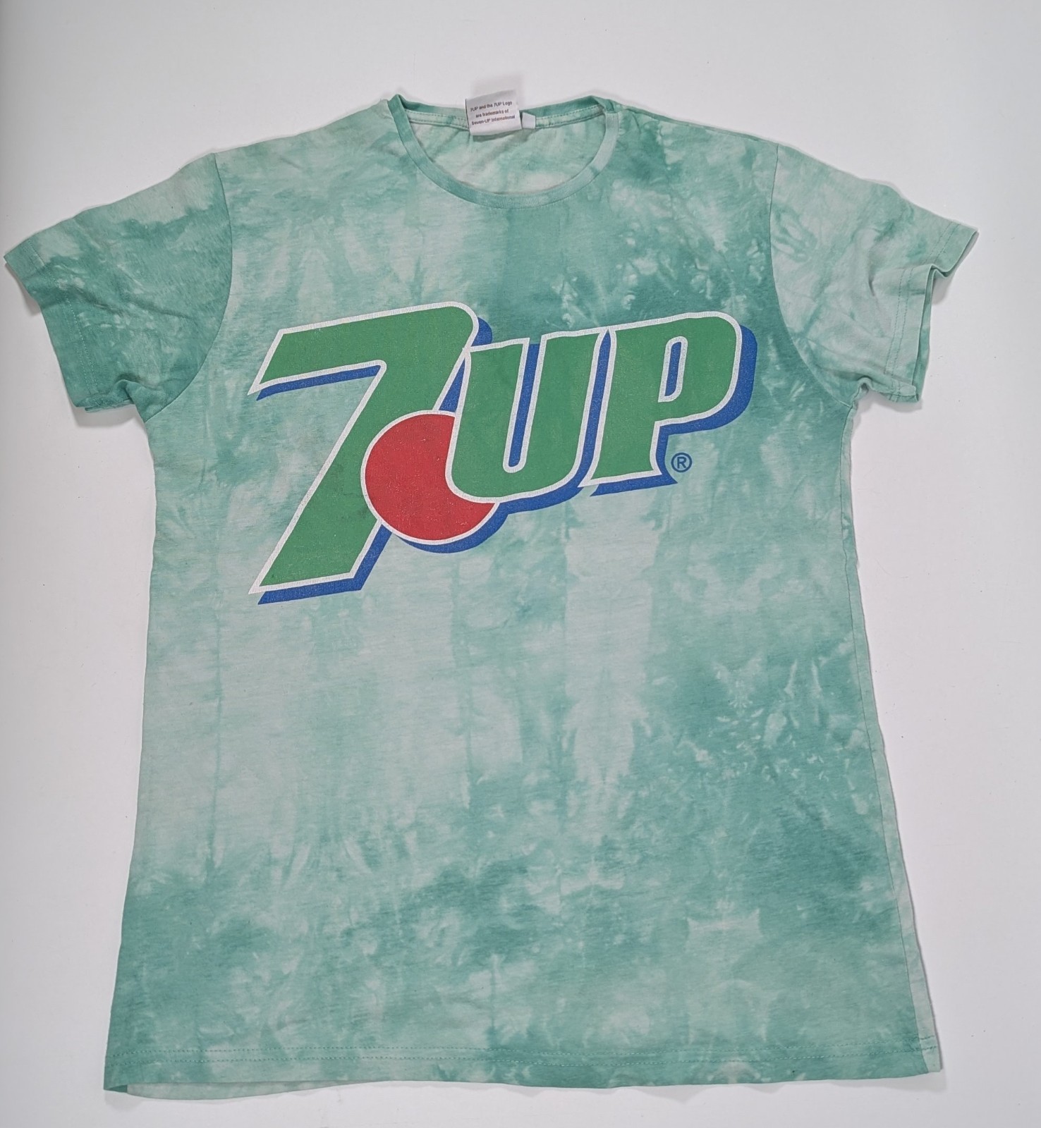 Vintage 7Up T Shirt M Green Tie Dye Promo Retro Soda Single Stitch Short Sleeve gallery